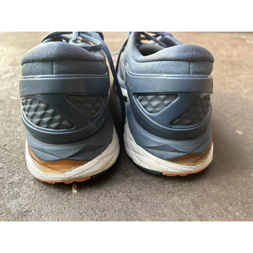 ASICS Gel Kayano 24 Running Shoes T799N Womens Size 8 Smoke Blue/Cantaloupe - Picture 4 of 8